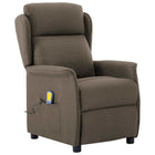 Massagestoel taupe 93.5x67.5x101.5 cm stof