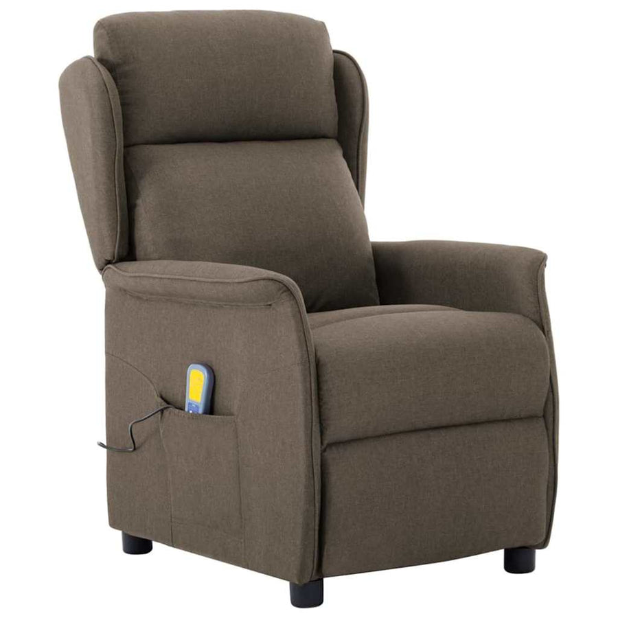 Massagestoel Met Kussen 93.5 X 67.5 X 101.5 Cm Stof Taupe