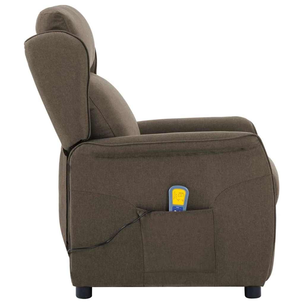 Massagestoel Met Kussen 93.5 X 67.5 X 101.5 Cm Stof Taupe