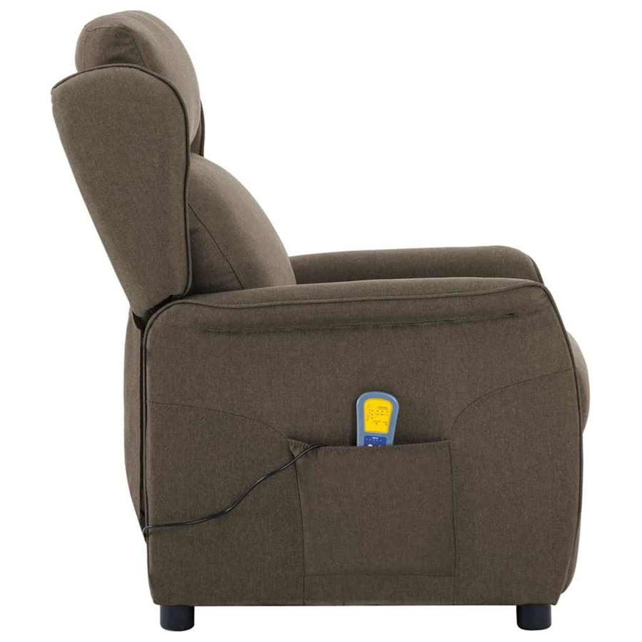 Massagestoel Met Kussen 93.5 X 67.5 X 101.5 Cm Stof Taupe