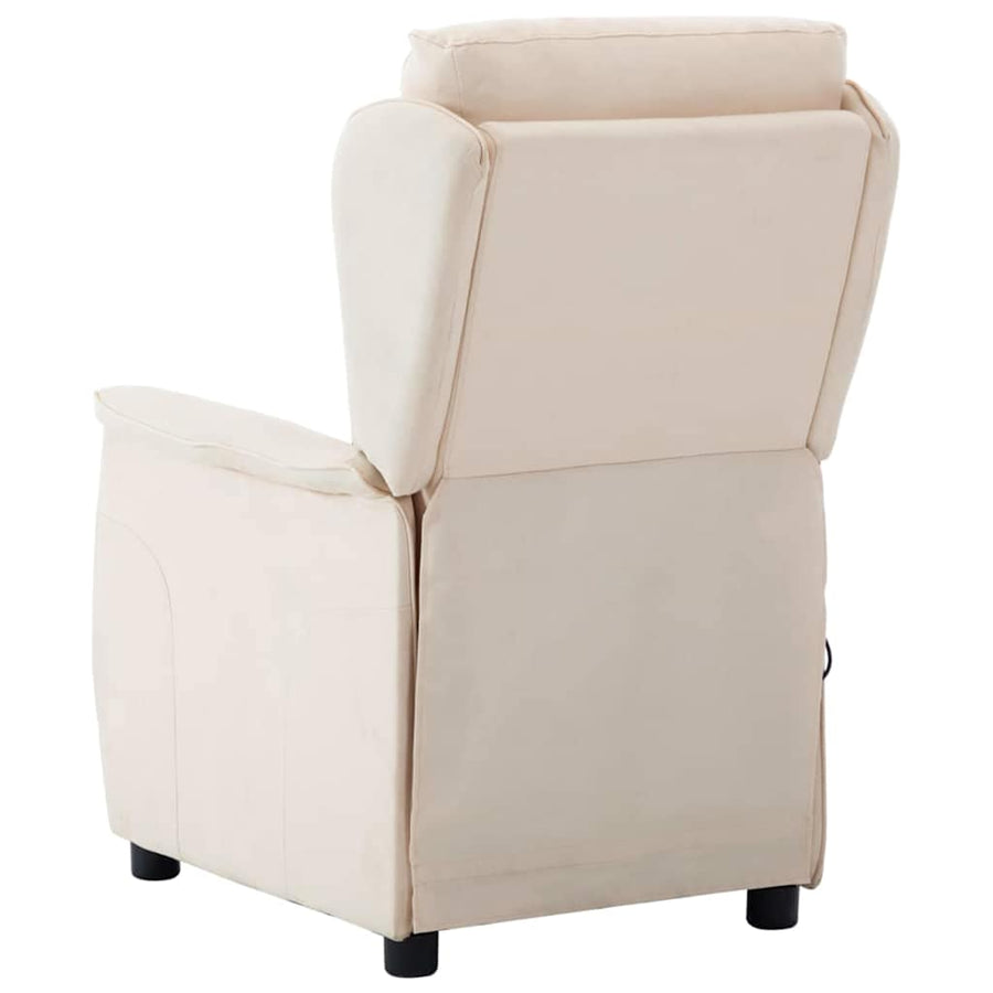 Massagestoel Met Kussen 93.5 X 67.5 X 101.5 Cm Stof Crème