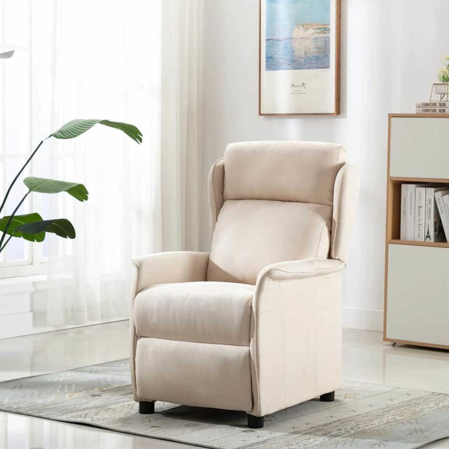 Massagestoel Met Kussen 93.5 X 67.5 X 101.5 Cm Stof Crème