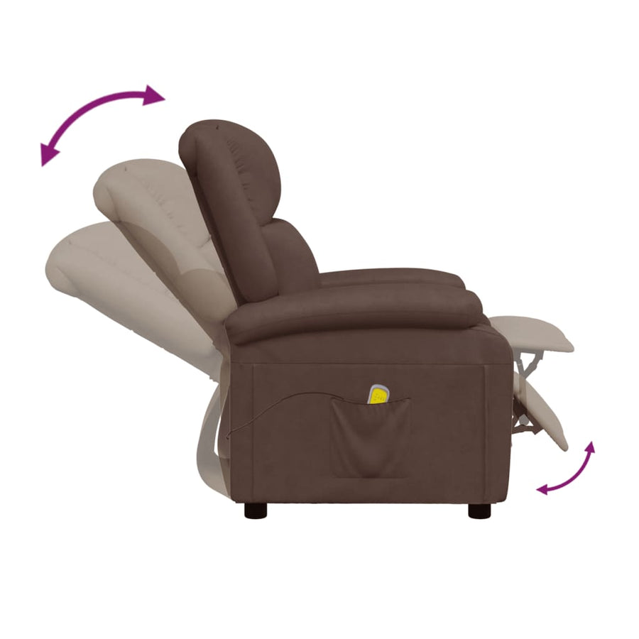 Massagestoel Kunstleer Bruin