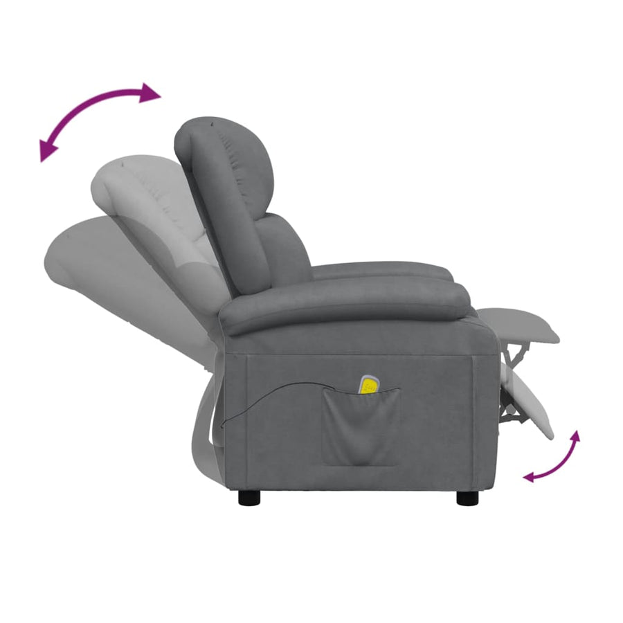 Massagestoel Kunstleer Antracietkleurig