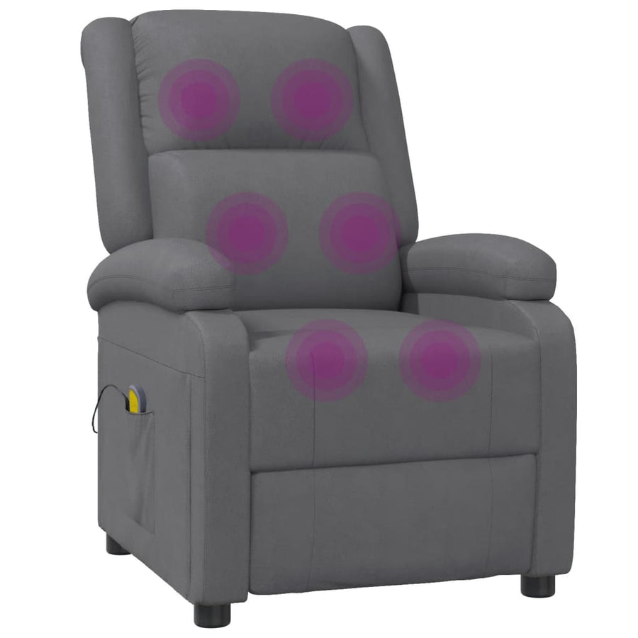 Massagestoel Kunstleer Antracietkleurig