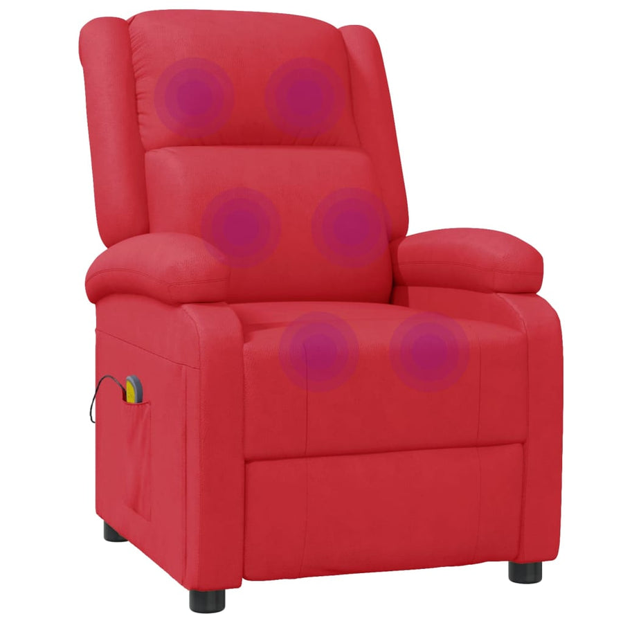Massagestoel kunstleer rood