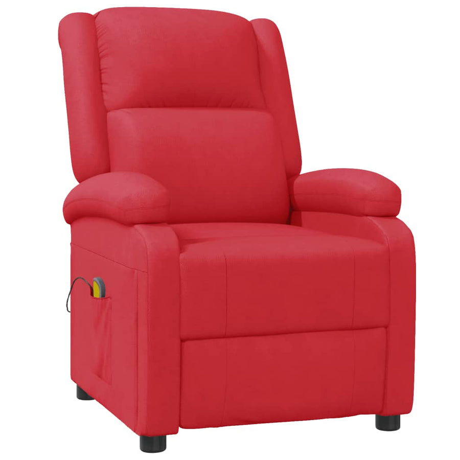 Massagestoel kunstleer rood