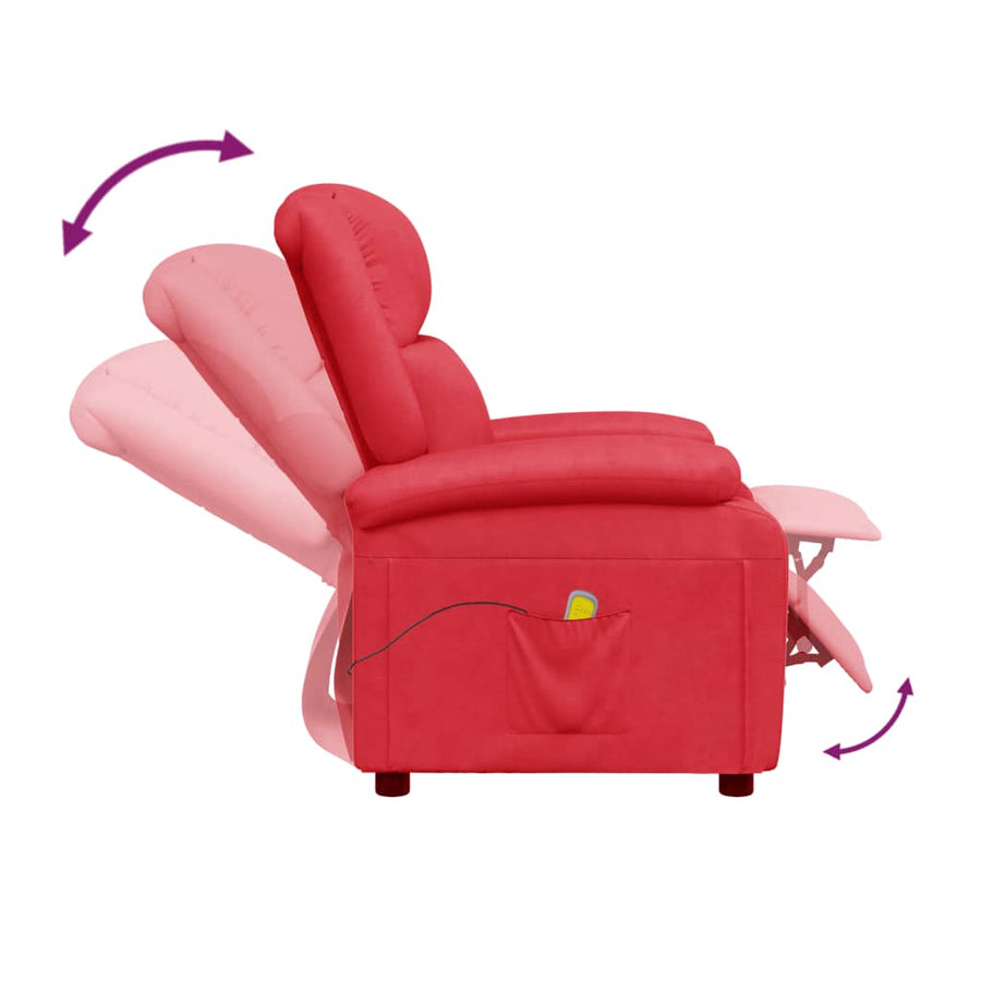 Massagestoel kunstleer rood