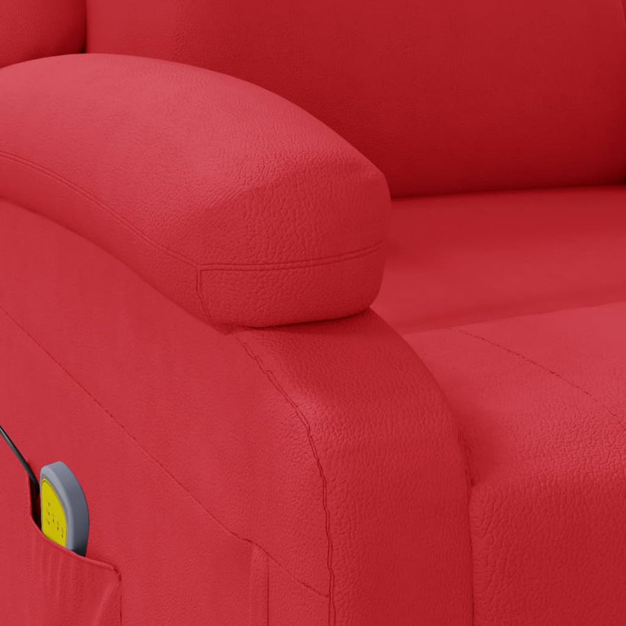 Massagestoel kunstleer rood