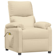 Massagestoel stof crèmekleurig 73x92x101 cm