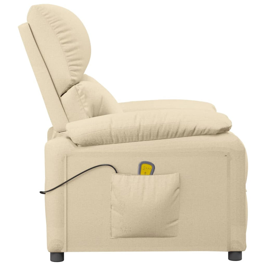 Massagestoel Stof Crèmekleurig