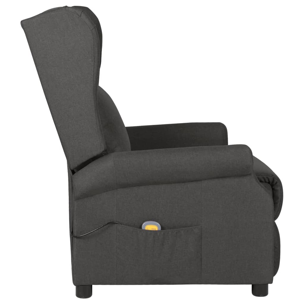 Massagestoel Stof Donkergrijs
