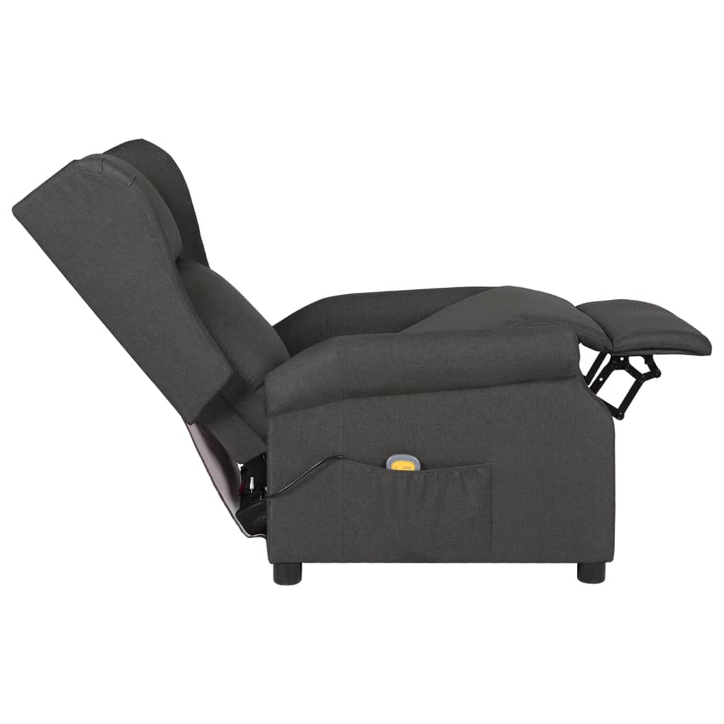 Massagestoel Stof Donkergrijs