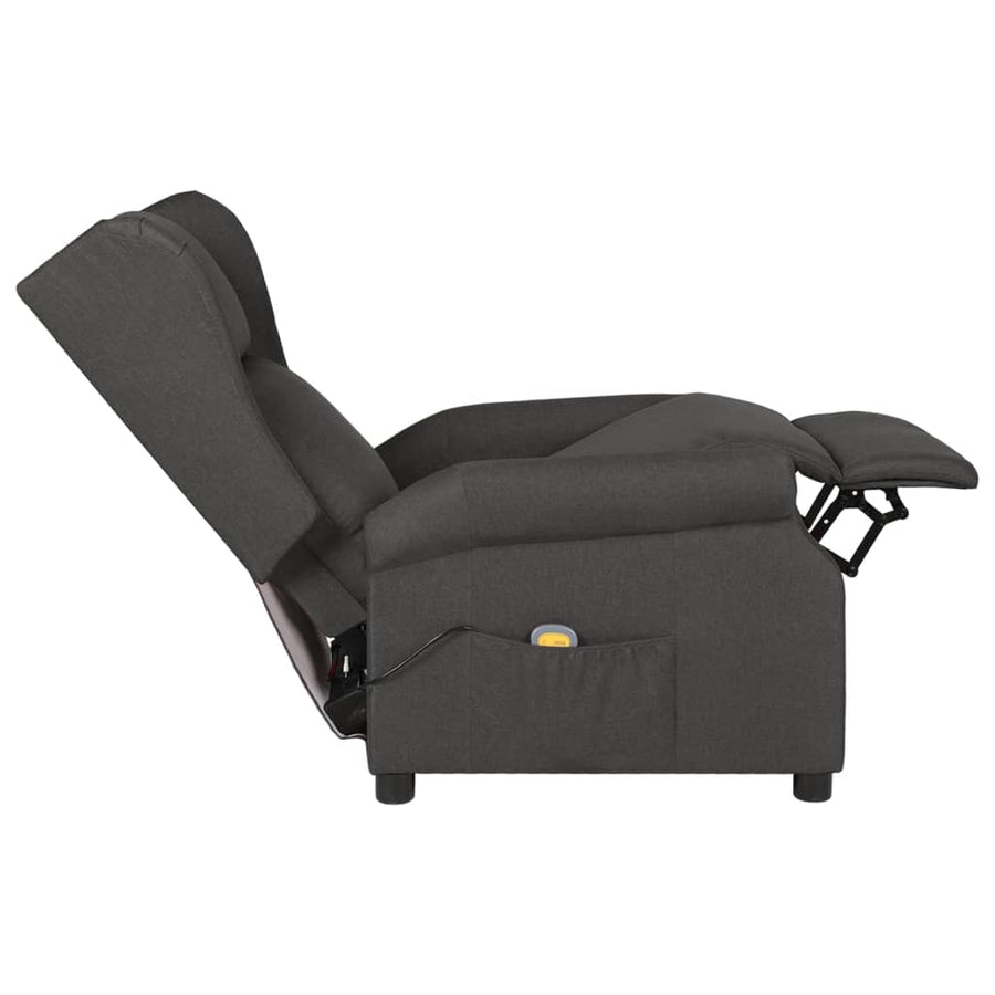 Massagestoel Stof Donkergrijs