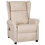 Massagestoel stof crèmekleurig 73x95x103 cm