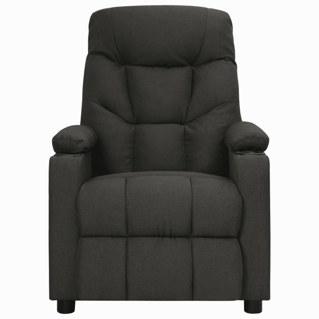 Fauteuil verstelbaar stof zwart