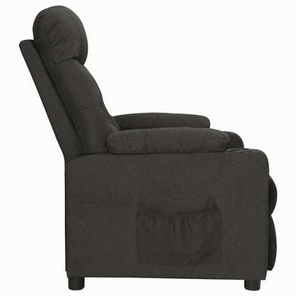 Fauteuil verstelbaar stof zwart