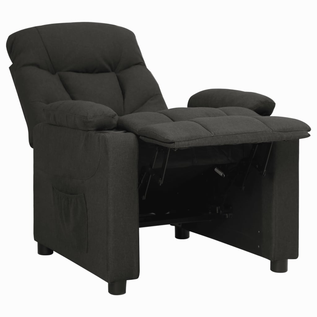 Fauteuil verstelbaar stof zwart