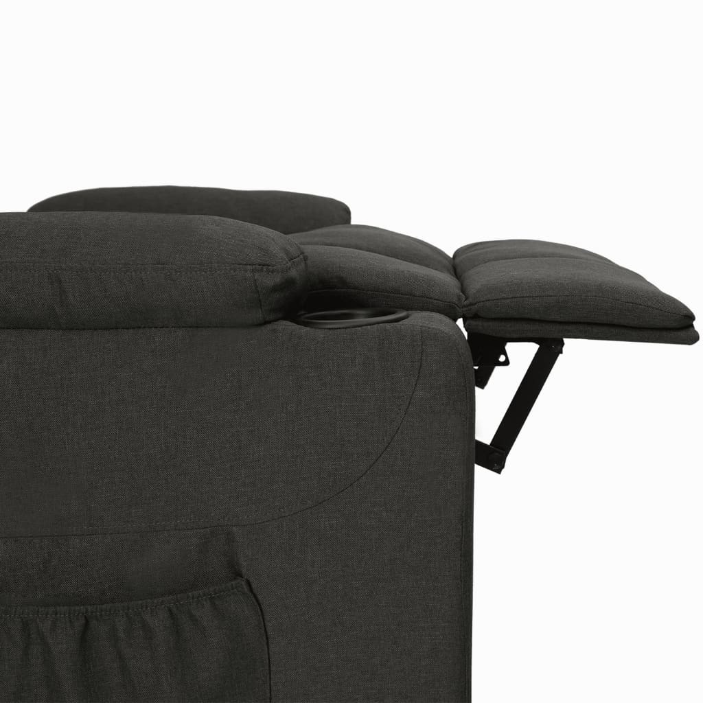 Fauteuil verstelbaar stof zwart