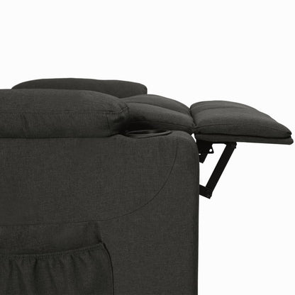 Fauteuil verstelbaar stof zwart