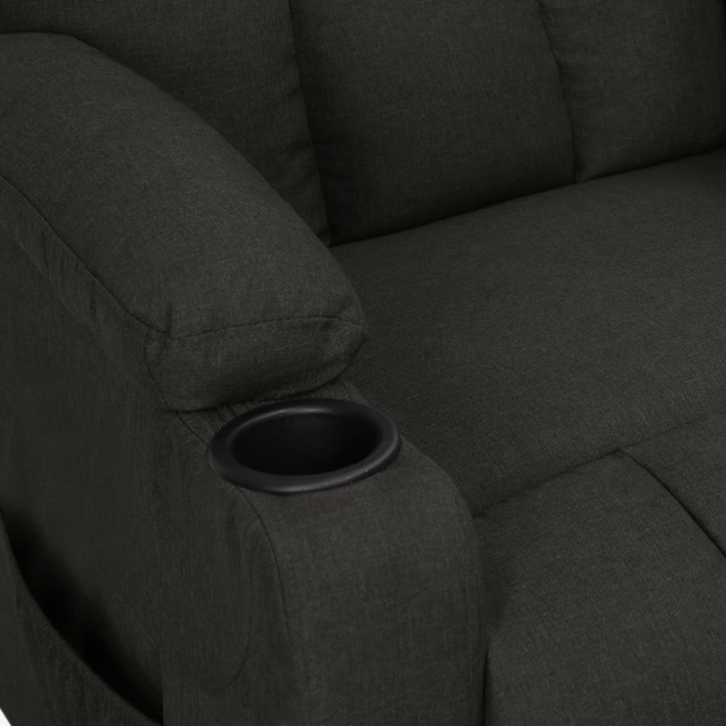 Fauteuil verstelbaar stof zwart