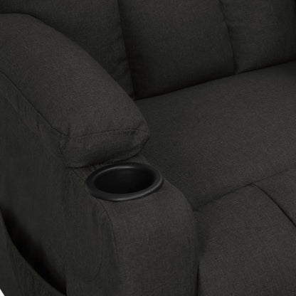 Fauteuil verstelbaar stof zwart