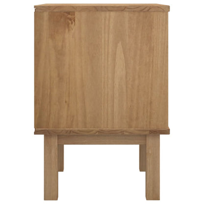 Nachtkastje Otta 45X39X57 Cm Massief Grenenhout Bruin en wit