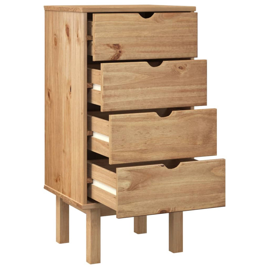 Ladekast Otta 46X39,5X90 Cm Massief Grenenhout