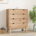 Ladekast massief grenenhout 76,5x39,5x90 cm