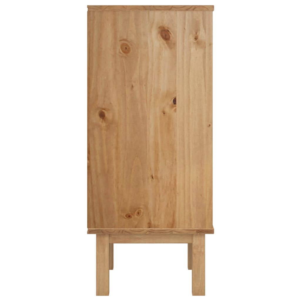 Ladekast Otta 76,5X39,5X90 Cm Massief Grenenhout Bruin En Grijs