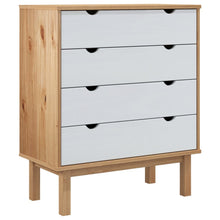 Ladekast Otta 76,5X39,5X90 Cm Massief Grenenhout Bruin En Wit