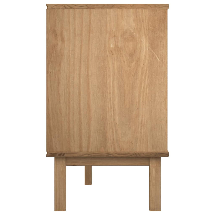 Ladekast Otta 111X42X73,5 Cm Grenenhout Bruin En Grijs