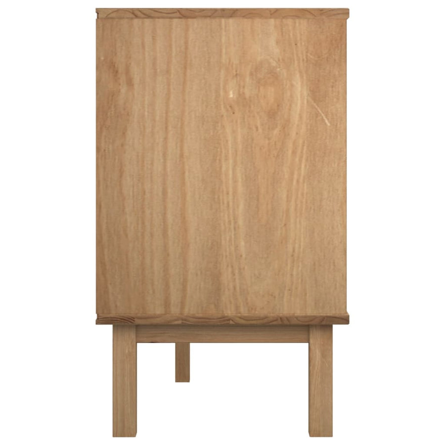 Ladekast Otta 111X42X73,5 Cm Massief Grenenhout Bruin En Wit