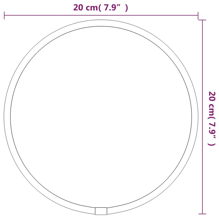 Wandspiegel Rond Ø20 Cm Kleurig Ø 20 cm Zilver