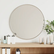 Wandspiegel rond Ø40 cm zilver PVC