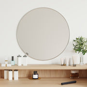 Wandspiegel rond Ø50 cm zilver PVC