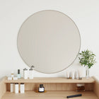 Wandspiegel rond Ø60 cm zilver PVC