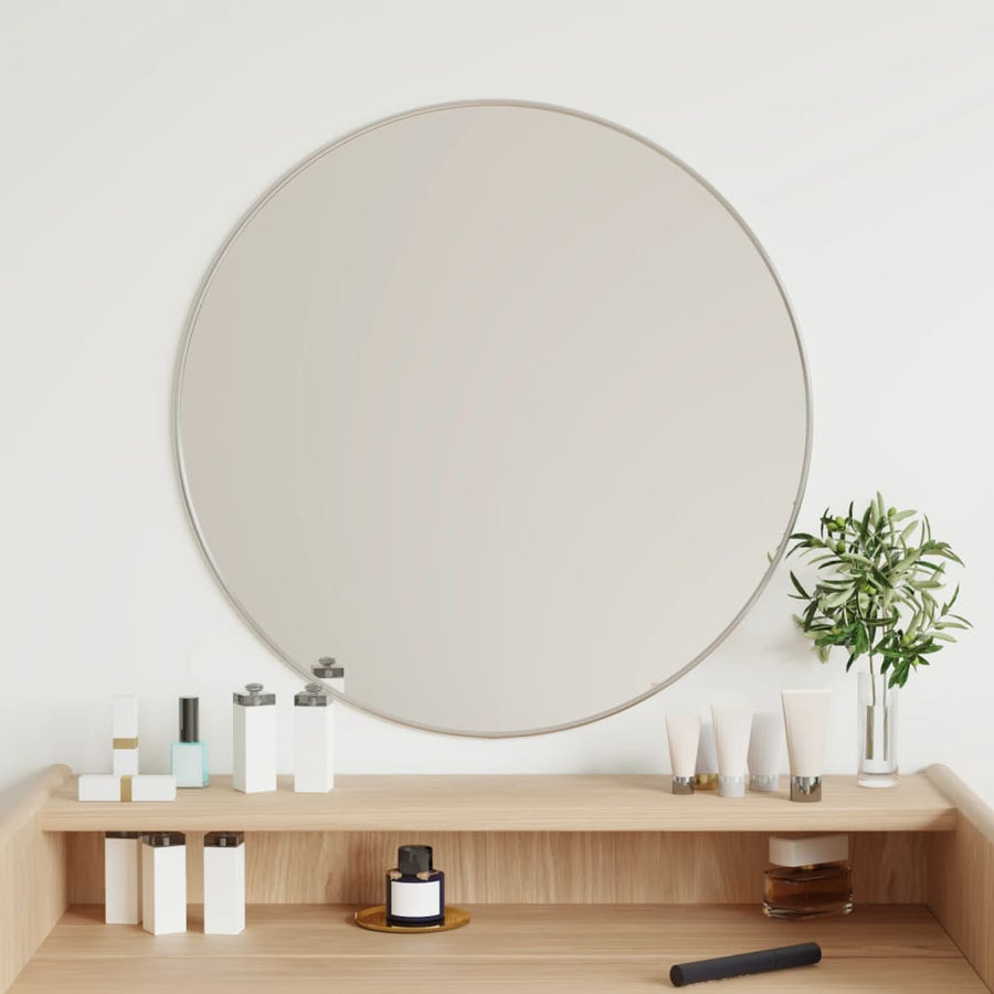 Wandspiegel Rond Ø60 Cm Kleurig Ø 60 cm Zilver