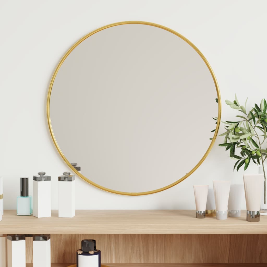 Wandspiegel Rond Ø40 Cm Kleurig Ø 40 cm Goud