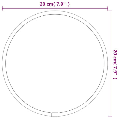 Wandspiegel Rond Ø20 Cm Ø 20 cm Zwart