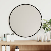 Wandspiegel rond Ø40 cm zwart PVC