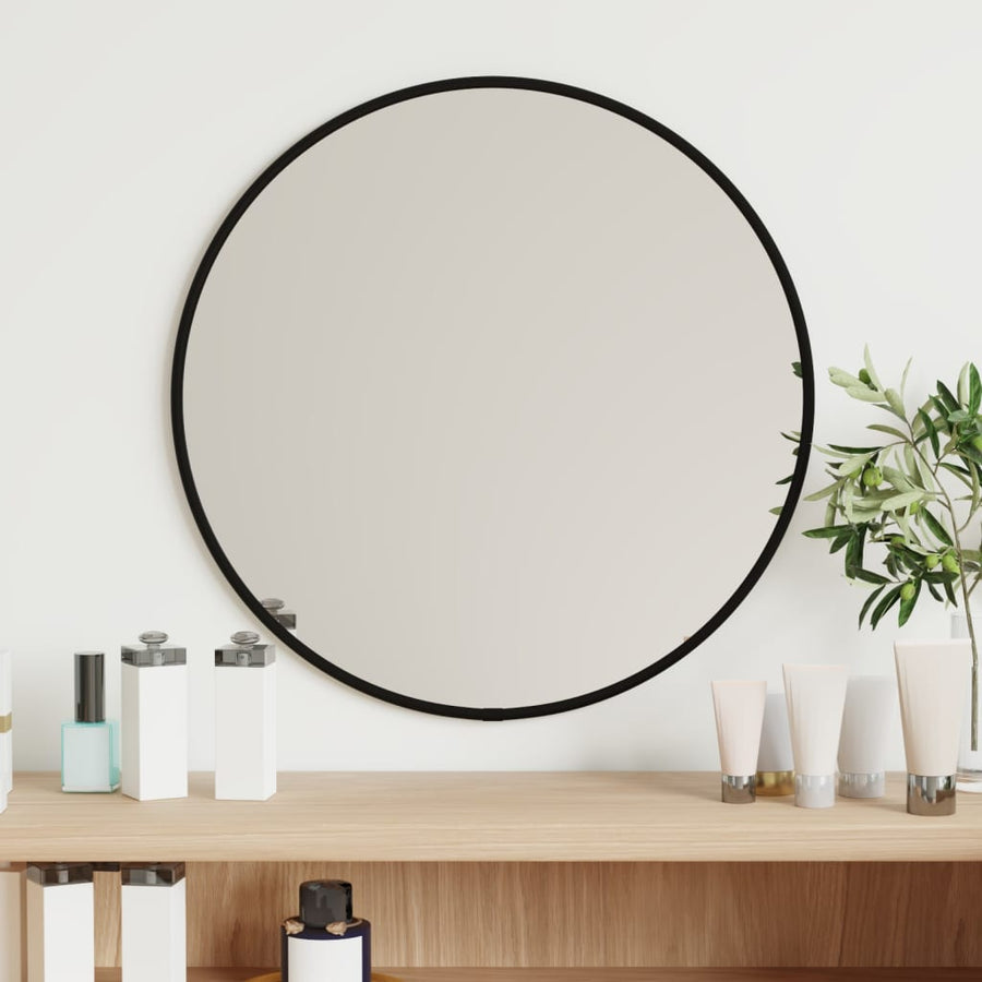 Wandspiegel Rond Ø40 Cm Ø 40 cm Zwart