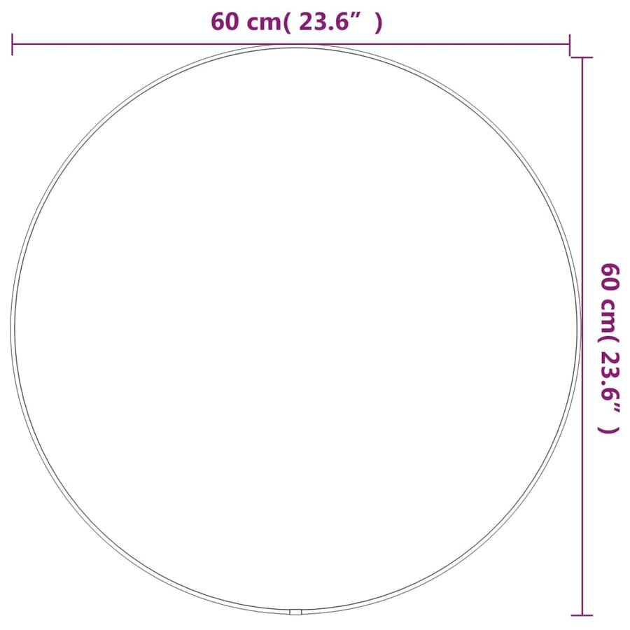 Wandspiegel Rond Ø60 Cm Ø 60 cm Zwart
