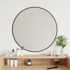 Wandspiegel rond Ø60 cm zwart PVC