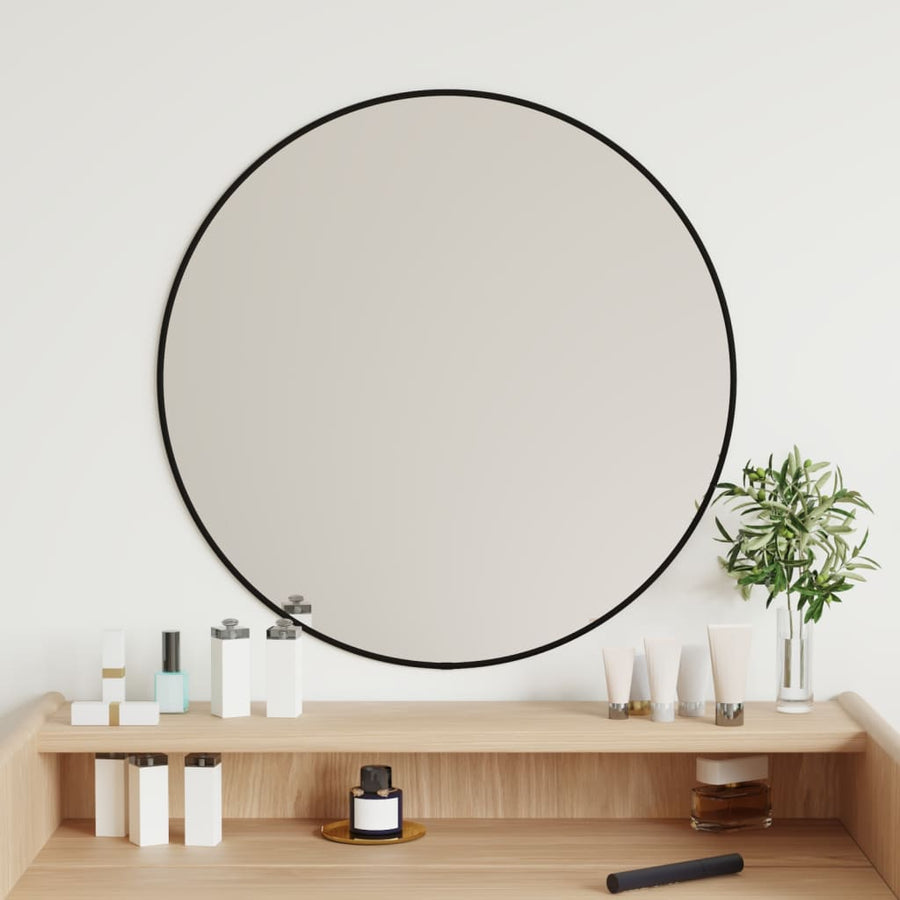 Wandspiegel Rond Ø60 Cm Ø 60 cm Zwart