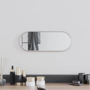 Wandspiegel ovaal 40x15 cm zilver