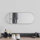 Wall mirror 50x20 cm oval silver-colored