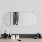 Wall mirror 60x25 cm oval silver-coloured