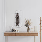 Wall mirror 80x35 cm oval silver-coloured