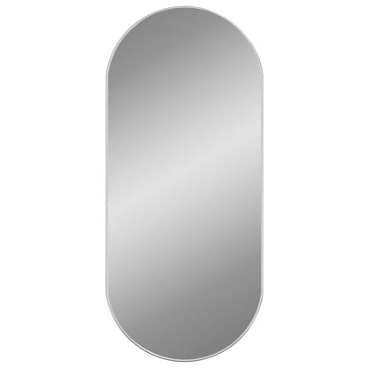 Wandspiegel 100x45 cm ovaal zilverkleurig